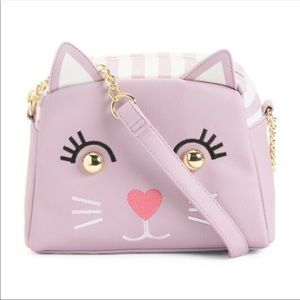 BETSEY JOHNSON MAUVE CAT CROSSBODY